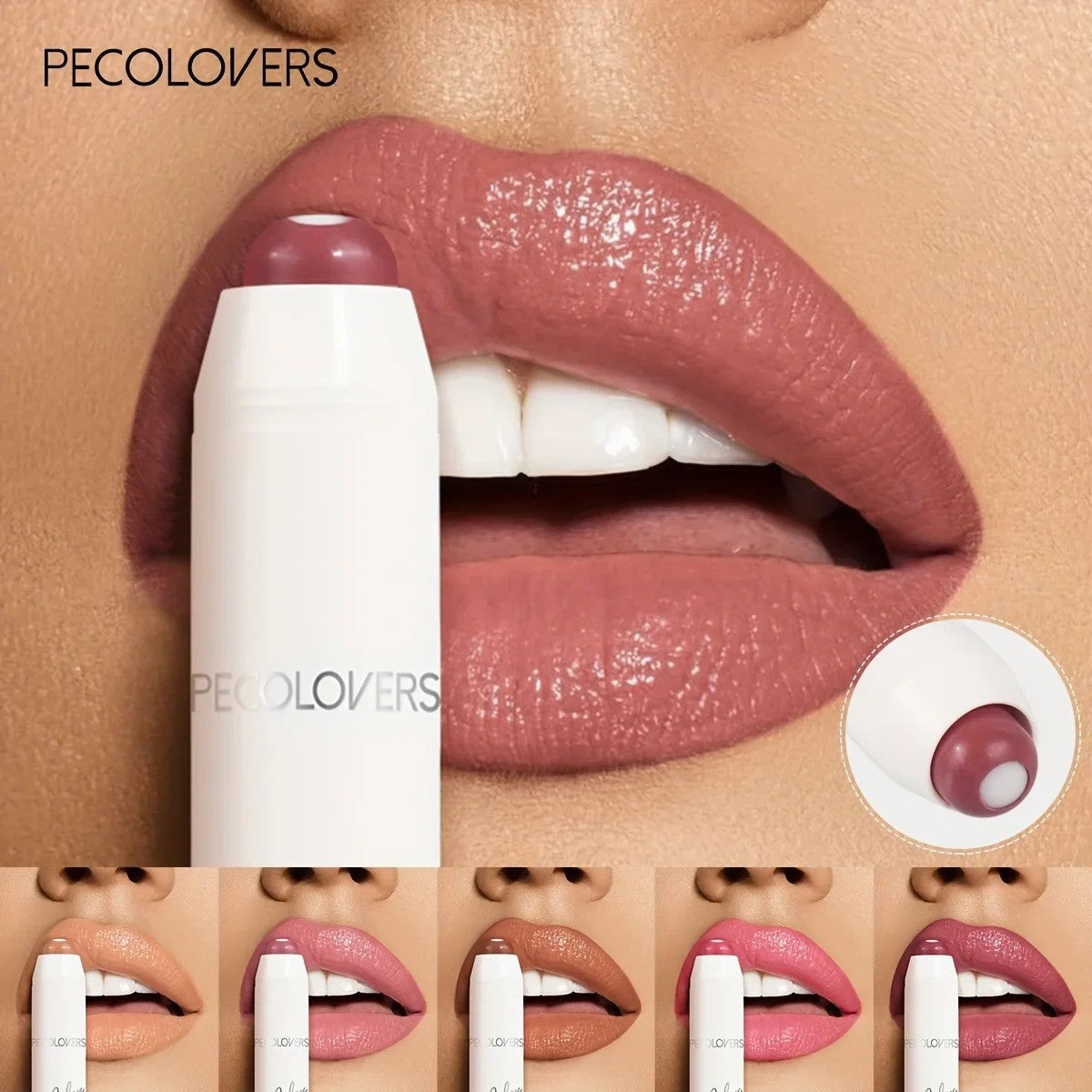 2-in-1 Matte & Moisturising Lipstick – Long-Lasting, Non-Stick, 6 Nude Shades