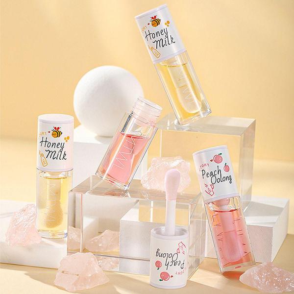 Peachy Honey Lip Oil – Glossy, Hydrated Lips