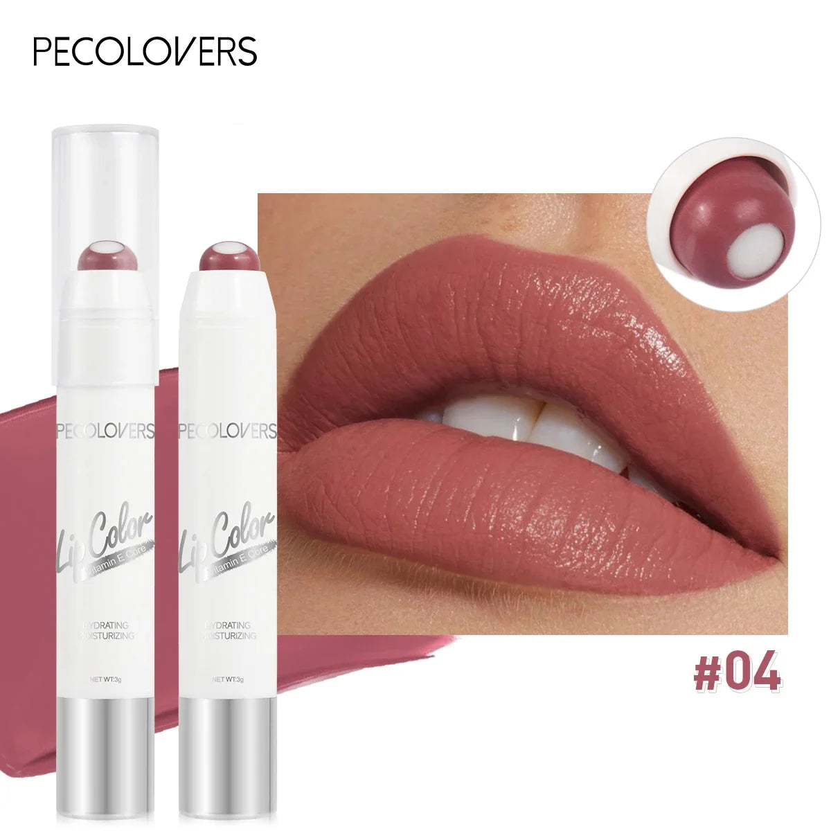2-in-1 Matte & Moisturising Lipstick – Long-Lasting, Non-Stick, 6 Nude Shades