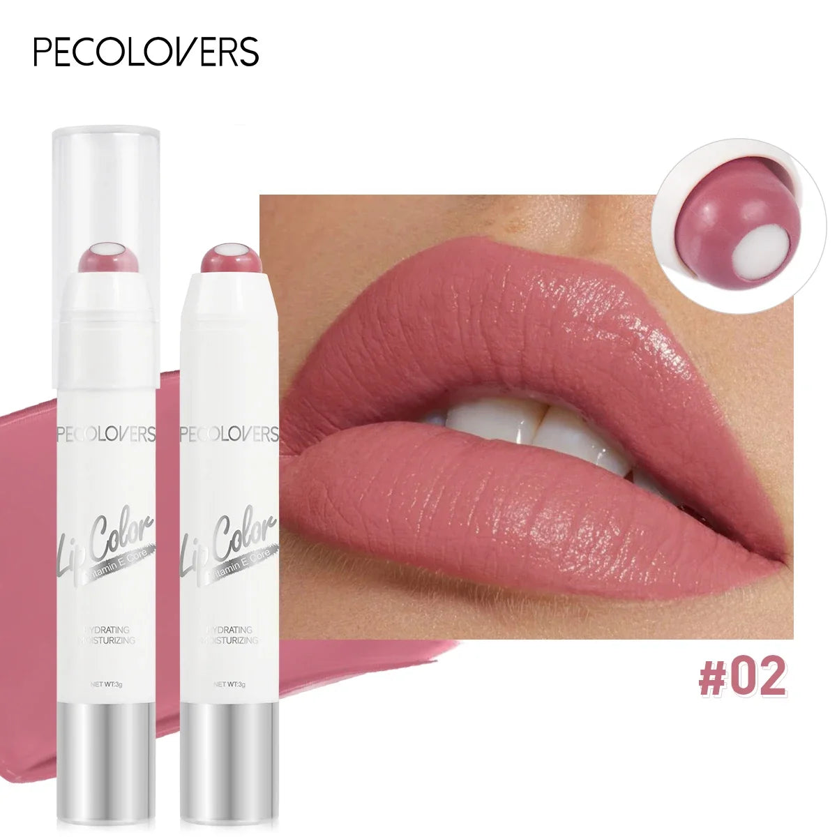 2-in-1 Matte & Moisturising Lipstick – Long-Lasting, Non-Stick, 6 Nude Shades