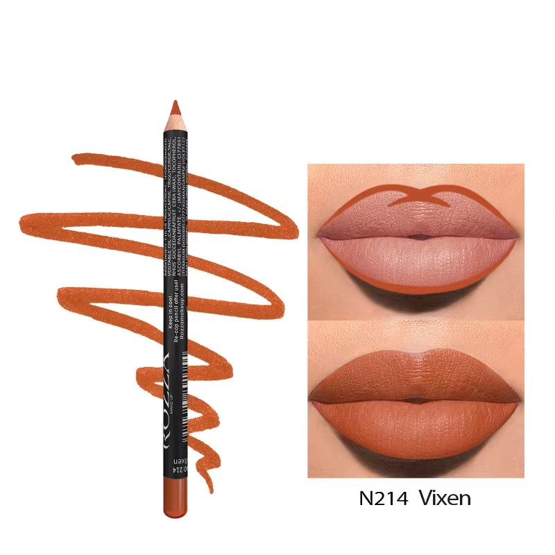 Nude Matte Lip Liner – Waterproof, Smooth Glide, 14 Stunning Shades