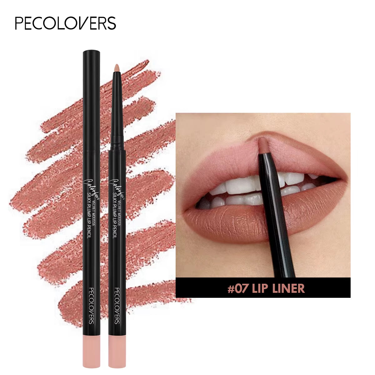 12 Matte Lip Liners – Smooth, Waterproof, All-Day Wear