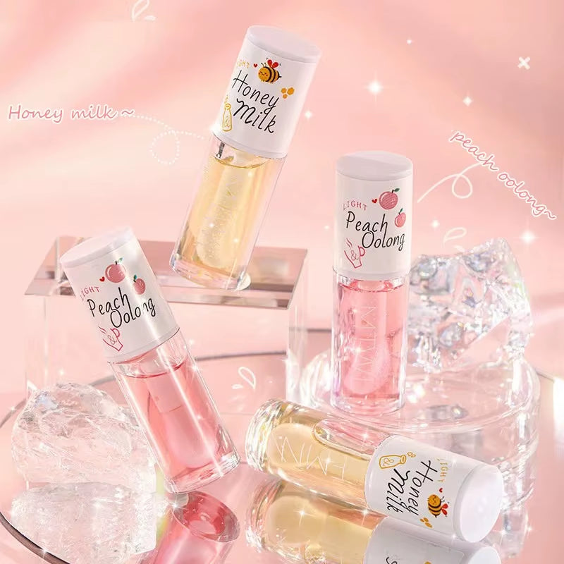Peachy Honey Lip Oil - Glossy, Hydrating Lips