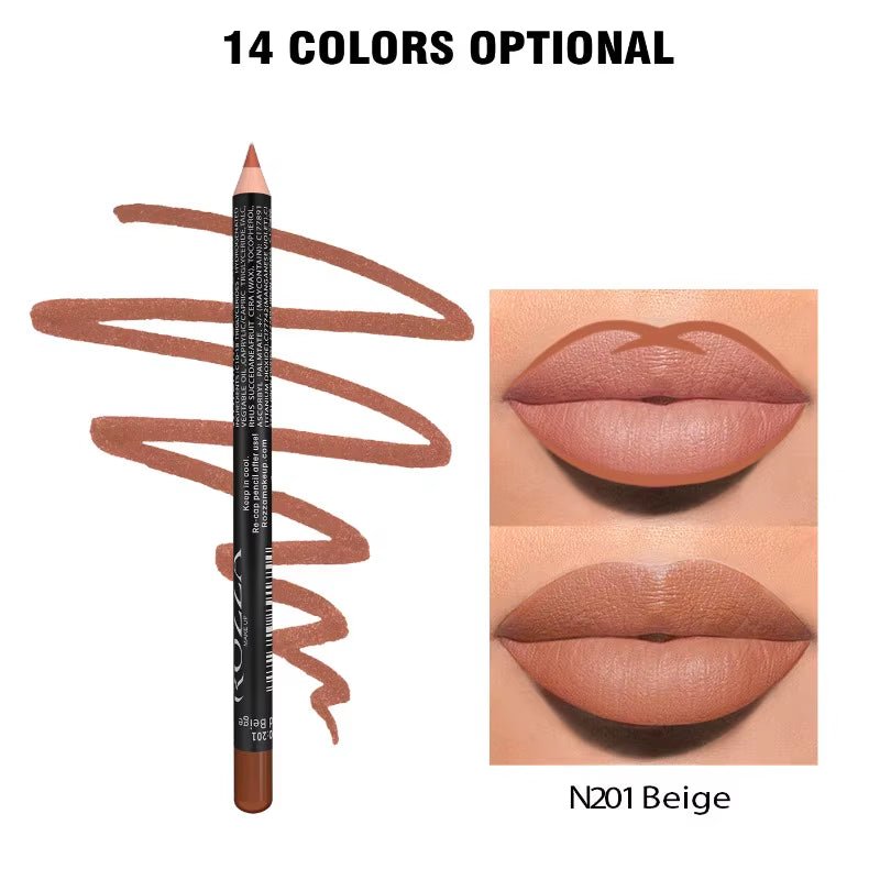 Nude Matte Lip Liner – Waterproof, Smooth Glide, 14 Stunning Shades